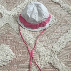 Kids Pink and White Sun Hat
